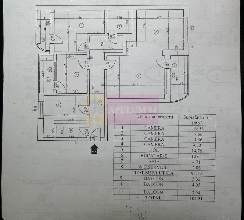 Apartament 4 camere Unirii-CASA POPORULUI